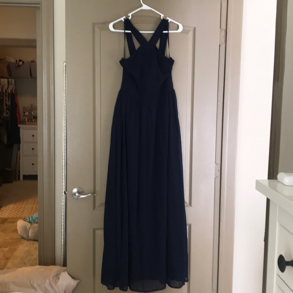 Navy Lulu’s bridesmaid dress